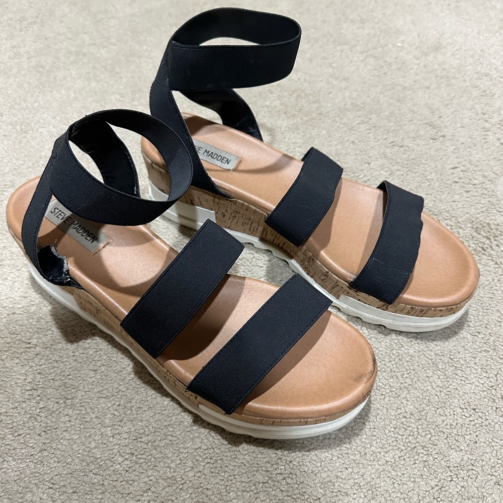 Steve Madden Women’s Bandi Sandal Black Size 11
